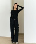 옥토버세컨드(OCTOBERSECOND) Tweed string pants (black) - 사이즈 & 후기 | 무신사
