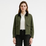 행텐(HANGTEN) 여성 코듀로이 배색 워크 자켓_398(10520-111-401-45) - 사이즈 & 후기 | 무신사