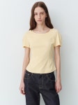 헌치(HUNCH) Cut-Out Square Neck Slit T-Shirt (2color) - 사이즈 & 후기 | 무신사