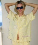 무드베러(MOODBETTER) BIRDS EMBROIDERY EYELET SHORT SLEEVE SHIRTS YELLOW - 사이즈 & 후기 | 무신사