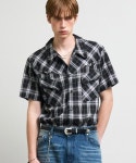 라드픽션(RAD FICTION) RUSTY HAND STITCH CURVED LINE SHIRT / BLACK CHECK - 사이즈 & 후기 | 무신사