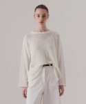 실른(SILN) Raw edge slit knit pullover (IVORY) - 사이즈 & 후기 | 무신사
