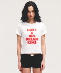 킴스 프레시 코튼 마켓(KIMS FRESH COTTON MARKET) (Unisex) Big Dream Tee White(red) - 사이즈 & 후기 | 무신사