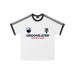 그루브스텝(GROOVESTEP) 삼선 아멜리아 오버핏 라운드 반팔 티셔츠 S0031 - 사이즈 & 후기 | 무신사