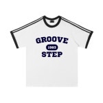 그루브스텝(GROOVESTEP) 삼선 그루브 라운드 반팔 티셔츠 S0118 - 사이즈 & 후기 | 무신사
