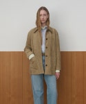 마조헤어(Majo hair) | 마조네 (majournee) SUEDE SINGLE HALF JACKET_BEIGE 사진 후기 모아보기 | 무신사