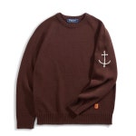 건지 울른스(Guernsey Woollens) 슈퍼 파인 메리노울 나그랑 스웨터 - 다크 브라운 - 사이즈 & 후기 | 무신사