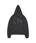더콜디스트모먼트(THE COLDEST MOMENT) TCM stripe horse hoodie (charcoal) - 사이즈 & 후기 | 무신사