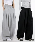 음(UMM) 여자 더블핀턱 와이드스트링 스웨트팬츠 3COLOR - 사이즈 & 후기 | 무신사