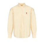 아미(AMI) 하트 로고 깅엄 체크 셔츠 HSH113 472 703 PALE YELLOW - 사이즈 & 후기 | 무신사