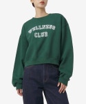 스포티앤리치(SPORTY&RICH) 웰니스 클럽 플록 크롭 크루넥 맨투맨 - 포레스트:화이트 / CR876FO - 사이즈 & 후기 | 무신사