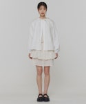 아모멘토(AMOMENTO) SHEER SHIRRING HOODED BLOUSE_IVORY - 사이즈 & 후기 | 무신사