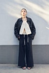 아이엠제이(IM.J) Faux leather over-fit jumper - 사이즈 & 후기 | 무신사