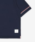 톰브라운(THOM BROWNE) 럭비 핏 RWB 스트라이프 반소매 티셔츠 - 네이비 / MJS282AJ0199415 - 사이즈 & 후기 | 무신사