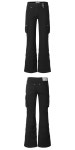 카키포인트(KHAKIPOINT) Cargo Shirring Bootcut Pants (black) - 사이즈 & 후기 | 무신사