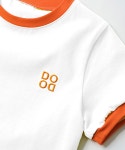 라메종드도도(LA MAISON DE DODO) BASIC DODO Ringer T Shirt_White/Orange_키즈반팔티 - 사이즈 & 후기 | 무신사