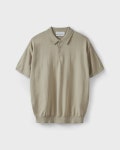 유니온블루(UNION BLUE) [DESK] COMPACT COLLAR HALF KNIT [STONE SAGE] - 사이즈 & 후기 | 무신사