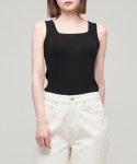 무신사 스탠다드 우먼(MUSINSA STANDARD WOMAN) 우먼즈 스퀘어 넥 니트 슬리브리스 탑 [블랙] - 사이즈 & 후기 | 무신사