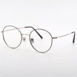 알로아이웨어(ALO EYEWEAR) [ALO BASIC] AL8204 1614G 세미오버사이즈 라운드 브라운/골드 메탈 안경 - 사이즈 & 후기 | 무신사