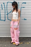 배디(BADEE) Line Cargo Track Pants Pink - 사이즈 & 후기 | 무신사