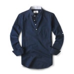 제이앤몰스(J&MOLLS) 헨리넥 린넨 셔츠_네이비 - 39,800원 | 무신사 스토어