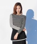 살롱 드 욘(SALON DE YOHN) Color Block Black Stripe T - 38,000원 | 무신사 스토어