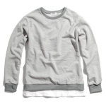 언로우(UNLOW) LAYERED CREW NECK GRAY - 10,000원 | 무신사 스토어
