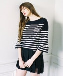 얼론투게더(ALONE&TOGETHER) ruffle stripe navy - 69,000원 | 무신사 스토어 - 셀렉트숍