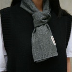 아이라이크큐(I LIKE Q) [WOOL80%] 미니멀 헤링본 스톨 (블랙) - 27,000원 | 무신사 스토어