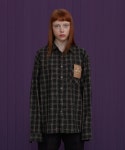 어널로이드(UNALLOYED) 심볼 체크 셔츠 / 카키 - 58,900원 | 무신사 스토어