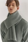 더 티셔츠 뮤지엄(THE T-SHIRT MUSEUM) 18aw ribbed wool muffler [dark mint] - 34,200원 | 무신사 스토어