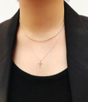 에스뜨레야(ESTRELLA) cross double necklace set - 후기 | 무신사
