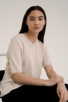 케리에르(CARRIERE) [BASE LINE] HALF SLEEVE V NECK KNIT TOP - 사이즈 & 후기 | 무신사