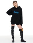 엘이이와이(L.E.E.Y) Typographic Print Hoodie Black - 사이즈 & 후기 | 무신사