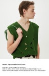 문선(MOONSUN) ESSENTIAL_UNISEX Argyle Hole Knit Vest [Forest] - 98,100 | 무신사 스토어