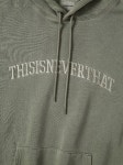 THEBOUNCE 디스이즈네버댓 아치로고 후드티 Arch-Logo Hoodie (Mud) - THEBOUNCE (더바운스)