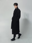 단하우스(DAAN HAUS) BLACK Wool Oversized Long Robe Coat - 240,300 | 무신사 스토어