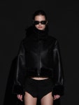 보헤미안 서울(BOHEMSEO) HIGH NECK SHORT MUSTANG IN BLACK - 사이즈 & 후기 | 무신사