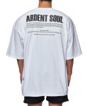 아던트소울(ARDENTSOUL) 시그니처 백로고 오버핏 반팔(화이트) - 사이즈 & 후기 | 무신사