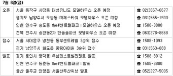 [부동산114] ♠ 금주의분양 [7/2-7/6] 북아현뉴타운 동부센트레빌 등 전국 11곳 분양