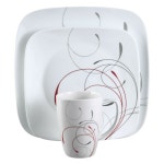 Alphaespace USA | 라쿠텐 일본: 코레이르스크에아리빙웨아디나셋트 4명용 16점 세트 Corelle Square 16-Piece Dinnerware Set... 
