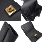 BrandValue: 살바토레 페라가모 Salvatore Ferragamo W훅크 반접기 지갑 간치니브락크 x골드 레더 레이디스- g0440 | 라쿠텐 일본... 