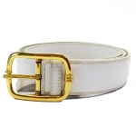 레이디스- g0821 | 라쿠텐 일본 BrandValue: 헤르메스 HERMES 벨트 75 아이보리 x골드 레더 레이디스- g0821