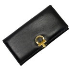 BrandValue: 살바토레 페라가모 Salvatore Ferragamo 반접기장 지갑 간치니브락크 x골드 레더 레이디스- g0560 | 라쿠텐 일본 Item Page