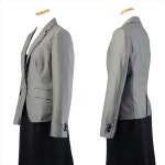 auc-coatstore | 라쿠텐 일본: 화장실 OK《캇치리・빈틈없이・확실히・호인상 재킷》●폴리에스텔 그림자 스트라이프 테일러드 재킷●40... 