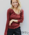CANAL JEAN | 라쿠텐 일본: via j(비아제이) 하리누키 V피타카디간캐나르진레디스툽스카디간 걸쳐 입어 V넥 캐주얼 딱 타이트 컬러 발리 풍부... 