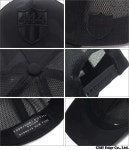 일본: [버 니 뉴욕 한정 모델] YOSHINORI KOTAKE (ヨシノリコタケ) 444 로고에 나 멜 CAMO 메쉬 캡 (CAP) BLACKxBLACK 251-000854-011 +