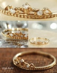 cullent: K18 다이아몬드 핑키 링 tiny tiara 핑키 링 K18 18금 18 k골드 다이아몬드 다이어 쥬얼리 액세서리 멋쟁이 티아라 | 라쿠텐... 