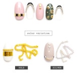 메탈 네일 파트 대략 10cm 젤 네일 | 라쿠텐 일본 Nail Town: 일반 체인 1mm [골드/실버] 메탈 네일 파트 대략 10cm 젤 네일