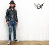 Earth Market: 666 LJM-1L U.K belt leather jacket riders elbow... LJM-1L U.K belt leather jacket riders elbow-length leather Jean... 